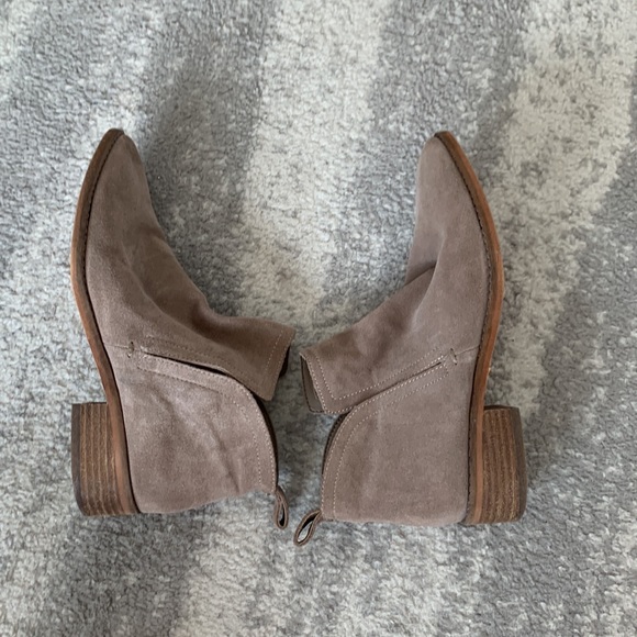 Dark Beige suede ankle boots - Picture 4 of 5